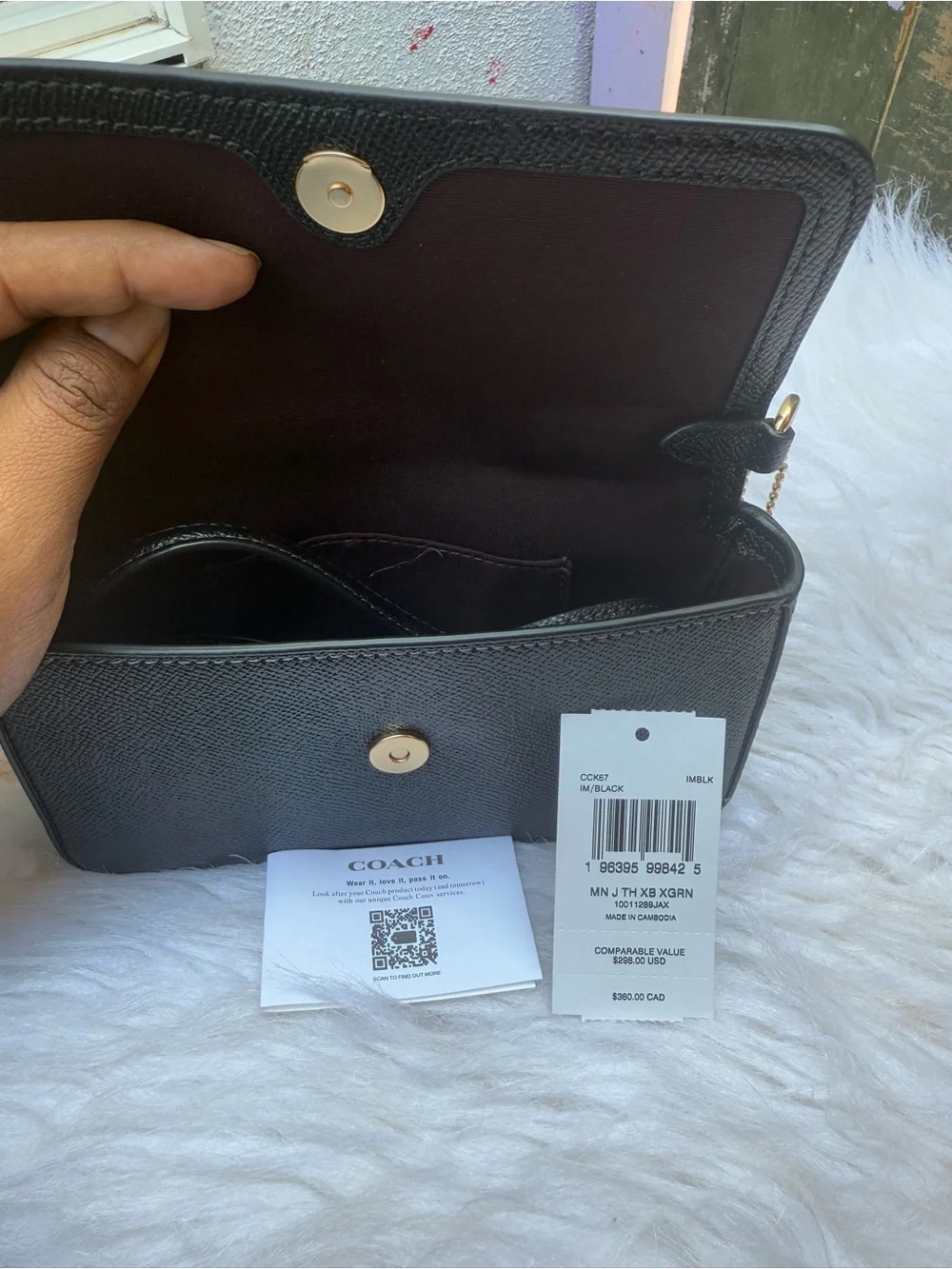 Coach Mini Josie Top Handle Crossbody Bag Black
